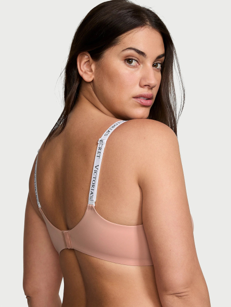 Жіночий комплект білизни Victoria's Secret ліф та трусики танга 1159834360 (Білий/Рожевий 34C/M)