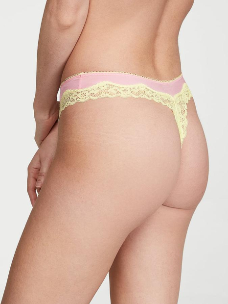 Роскошный комплект Victoria's Secret корсет и трусики тонг 1159837702 (Розовый XXL)