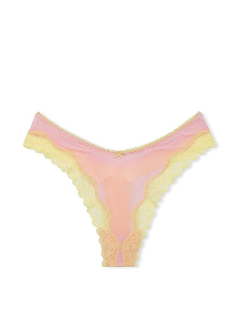 Роскошный комплект Victoria's Secret корсет и трусики тонг 1159837702 (Розовый XXL)