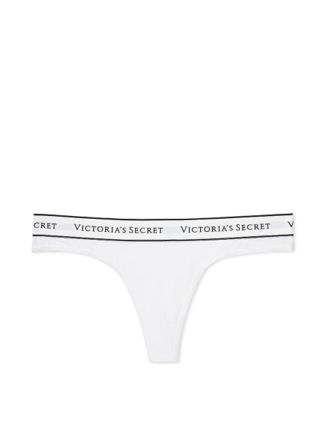 Жіночий комплект білизни Victoria's Secret ліф та трусики тонг 1159834365 (Білий/Рожевий 34D/M)