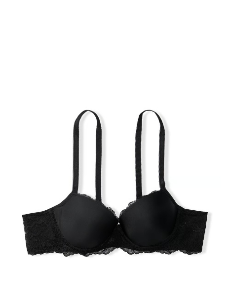 Женский комплект белья Victoria's Secret лиф и трусики стринги 1159835066 (Черный 34A/S)
