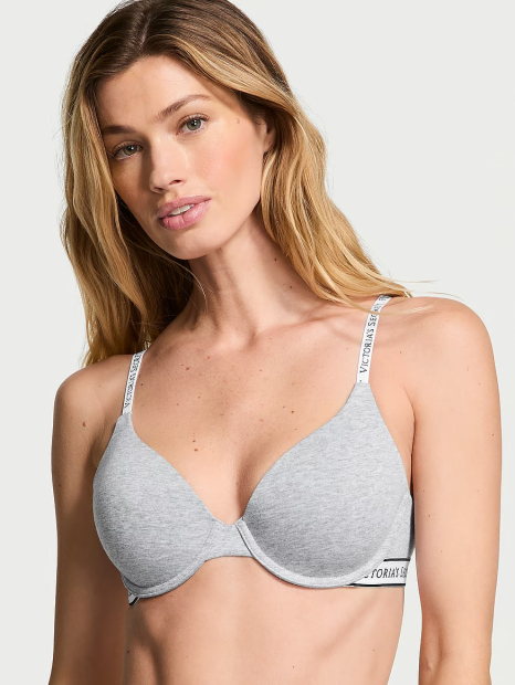 Женский комплект белья Victoria's Secret лиф и трусики шортики 1159835506 (Серый 36C/L)