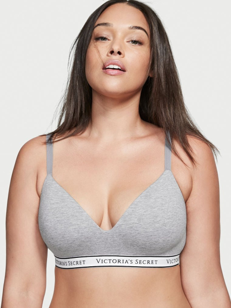 Женский комплект белья Victoria's Secret лиф и трусики шортики 1159835510 (Серый 36B/M)