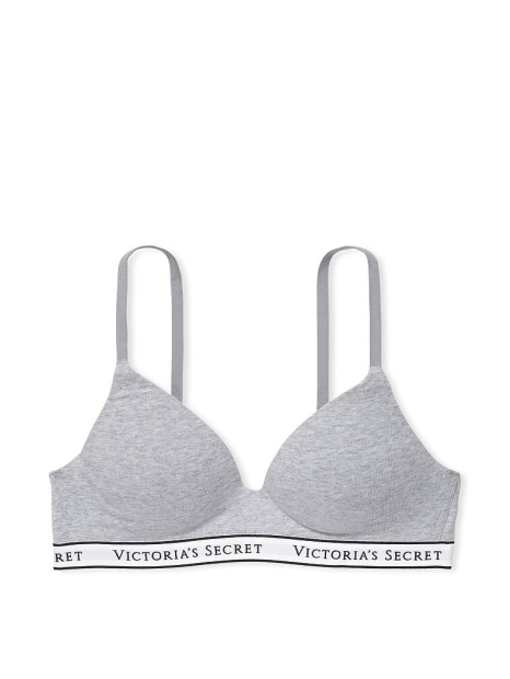 Женский комплект белья Victoria's Secret лиф и трусики шортики 1159835510 (Серый 36B/M)