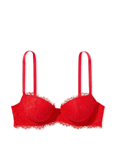 Кружевной комплект белья Victoria's Secret лиф и трусики тонг 1159835886 (Красный 42DD/XXL)