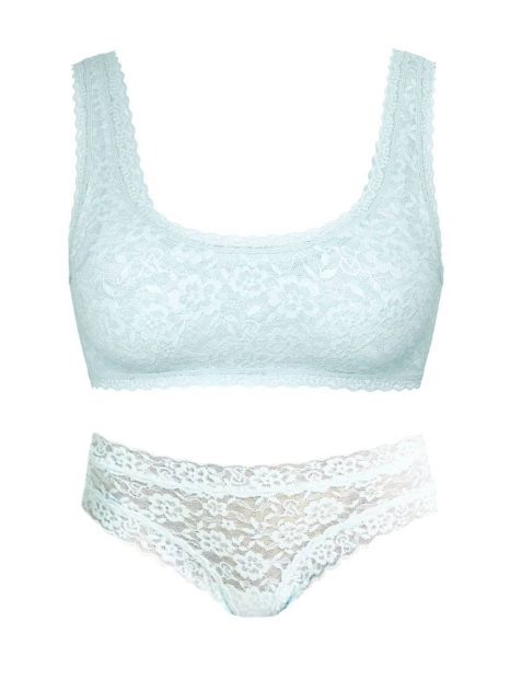 Роскошный кружевной комплект Victoria's Secret бралетт и трусики чики 1159838868 (Голубой S)