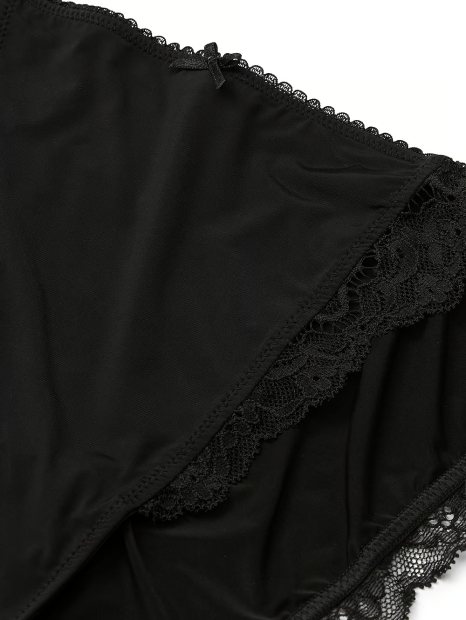Жіночий комплект білизни Victoria's Secret бюст Push-Up і бікіні трусики 1159836944 (Чорний 36C/L)