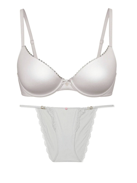 Комплект білизни Victoria's Secret бюст і трусики бікіні 1159836950 (Сірий 36B/M)