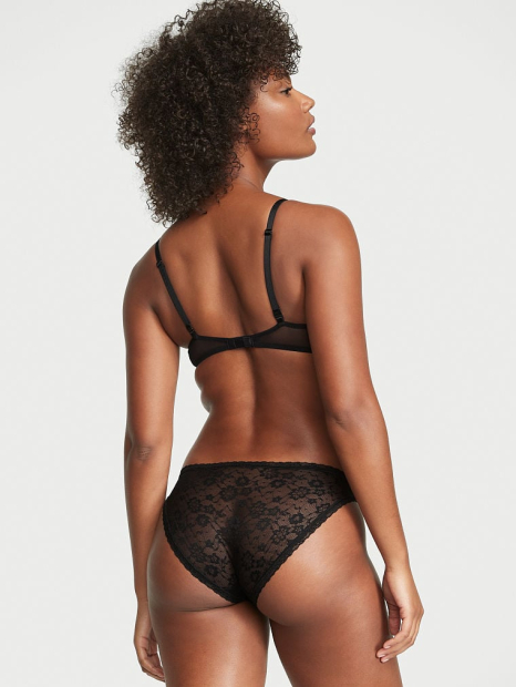Жіночий комплект білизни Victoria's Secret ліф та трусики бікіні 1159837072 (Чорний 36B/M)