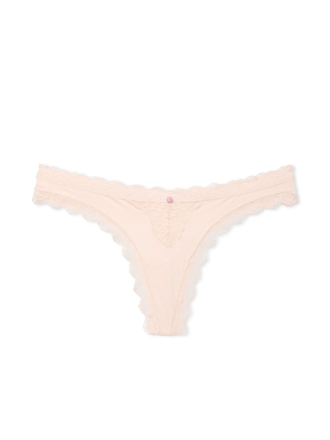 Женский комплект белья Victoria's Secret бюст с технологией Infinity Flex и трусики тонг 1159837156 (Розовый 34B/S)