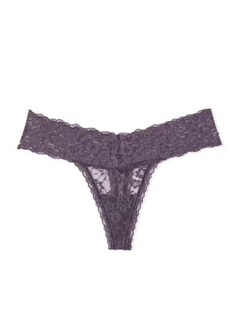 Кружевной комплект белья Victoria's Secret лиф и трусики тонг 1159837310 (Фиолетовый 38B/L)