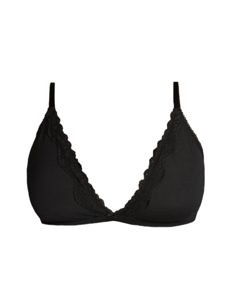 Комплект белья Victoria's Secret бралетт триангл и трусики тонг 1159837572 (Черный M)