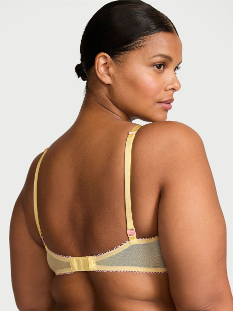 Кружевной комплект белья Victoria's Secret бюст и трусики чики 1159837580 (Желтый 36A/M)