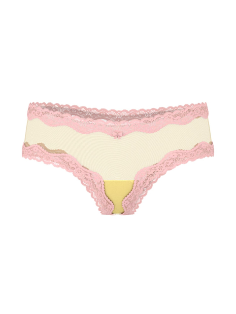 Кружевной комплект белья Victoria's Secret бюст и трусики чики 1159837580 (Желтый 36A/M)