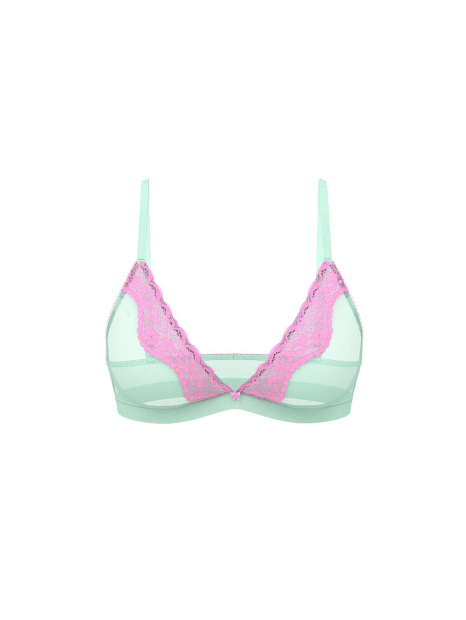 Комплект белья Victoria's Secret бралетт триангл и трусики чики 1159837641 (Бирюзовый XL)