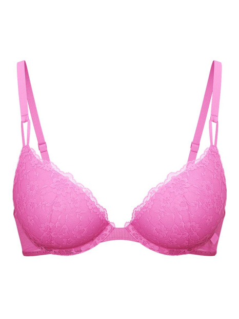 Женский комплект белья Victoria's Secret лиф Push-Up и трусики тонг 1159838471 (Розовый 36B/L)