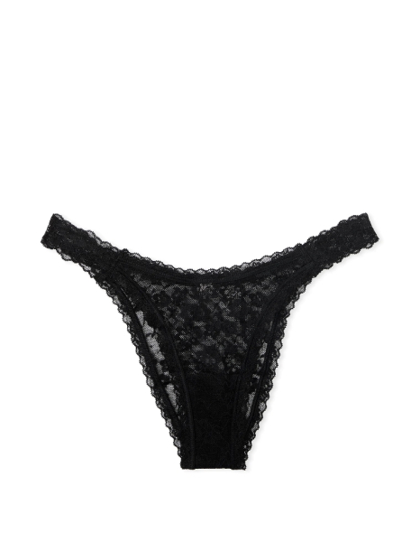 Кружевной комплект Victoria's Secret бюстгальтер и трусики бразилиана 1159837795 (Черный 38C/L)