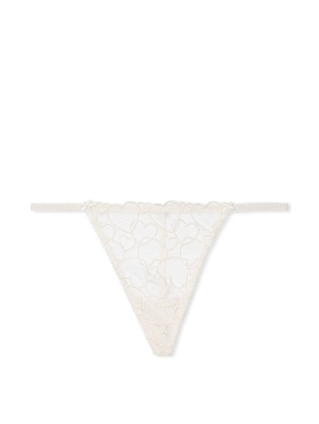 Кокетливый комплект белья Victoria's Secret бюст и трусики стринги 1159837864 (Молочный 34A/S)