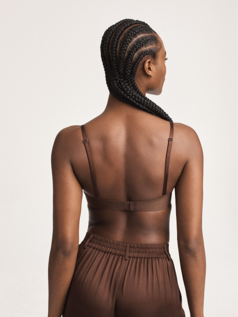 Комплект белья Victoria's Secret бюст Push-up и трусики бикини 1159837875 (Коричневый 32C/S)
