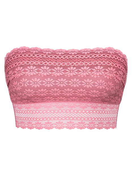 Комплект белья Victoria's Secret бралетт бандо и трусики тонг 1159838083 (Розовый XL)