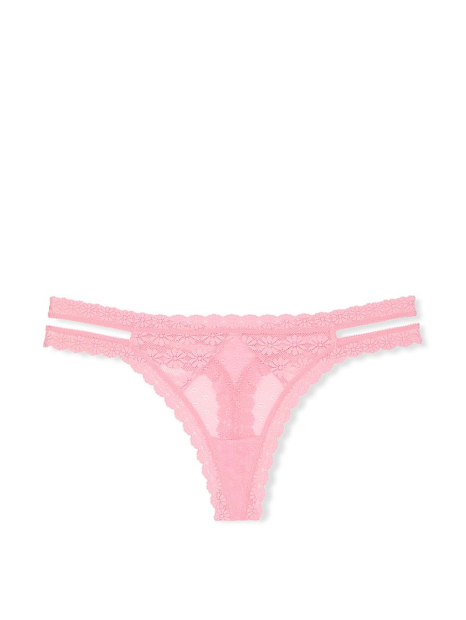 Комплект белья Victoria's Secret бралетт бандо и трусики тонг 1159838083 (Розовый XL)
