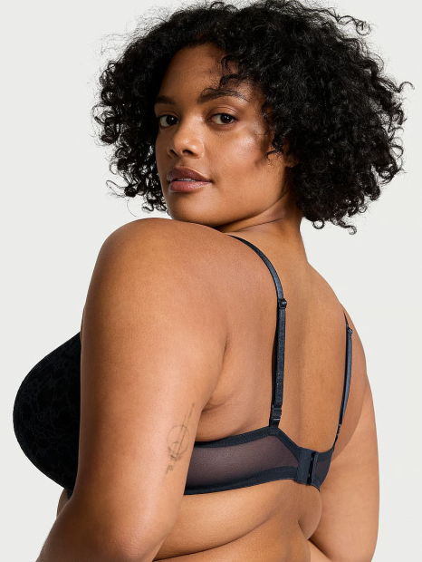 Кружевной комплект белья Victoria's Secret лиф и трусики чики 1159838113 (Синий 38B/XL)
