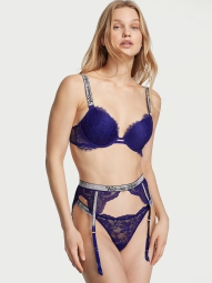 Шикарний комплект білизни Victoria's Secret ліф та трусики 1159793351 (Синій, 38DD/L)