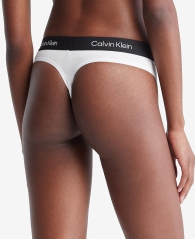 Женский комплект Calvin Klein бюст-топ и трусики тонг 1159799645 (Черный/Белый, 2X)