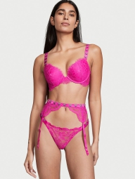 Розкішний комплект Victoria's Secret пояс для панчох та трусики 1159803631 (Рожевий, XS)