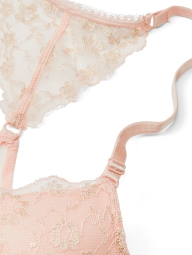 Кружевной комплект белья Victoria's Secret бюст и трусики чики 1159804590 (Розовый, 38C/L)