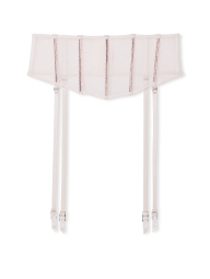 Розкішний комплект зі стразами Victoria's Secret пояс для панчох та трусики 1159806237 (Білий, S)