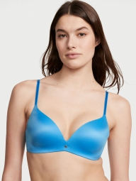 Комплект Victoria's Secret бюст Push-Up та трусики тонг 1159806384 (Блакитний, 34D)