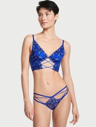 Комплект белья Victoria's Secret корсет и трусики бикини 1159807927 (Синий, M)