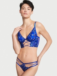 Комплект белья Victoria's Secret корсет и трусики бикини 1159807927 (Синий, M)