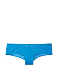 Сетчатый комплект Victoria's Secret полупрозрачный бюст и трусики чики 1159808158 (Синий, 32A/XS)