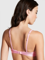 Кружевной комплект Victoria's Secret Pink бюстгальтер и трусики тонг 1159811187 (Розовый, XL)