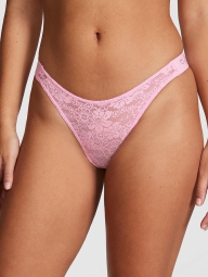 Кружевной комплект Victoria's Secret Pink бюстгальтер и трусики тонг 1159811187 (Розовый, XL)