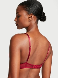 Комплект белья  Victoria's Secret бюст Push-Up и трусики тонг 1159811327 (Красный, 34B/S)