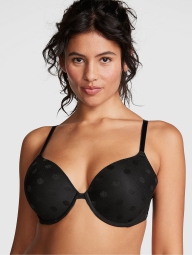 Жіночий комплект білизни Victoria's Secret PINK бюст Push-Up та трусики чіки 1159812518 (Чорний, 40C/XXL)