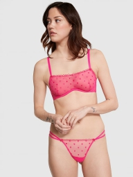 Сітчастий комплект Victoria's Secret Pink бюстгальтер та трусики стрінг 1159813815 (Рожевий, XL)