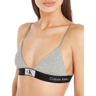 Жіночий комплект білизни Calvin Klein ліф триангл та трусики тонг 1159814169 (Сірий, XL)