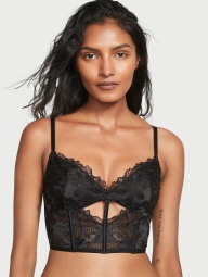 Роскошный комплект Victoria's Secret корсетный топ и трусики тонг 1159815622 (Черный L)