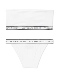 Женский комплект белья Victoria's Secret бандо и трусики танга 1159816106 (Белый XL)