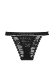 Комплект белья Victoria's Secret бандо и трусики танга 1159820121 (Черный M)