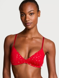 Комплект белья  Victoria's Secret бюст Push-Up и трусики стринги 1159825101 (Красный 32C/S)