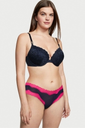 Кружевной комплект белья Victoria's Secret бюст Push-Up и трусики чики 1159827396 (Синий 36D/M)