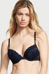 Кружевной комплект белья Victoria's Secret бюст Push-Up и трусики чики 1159827396 (Синий 36D/M)