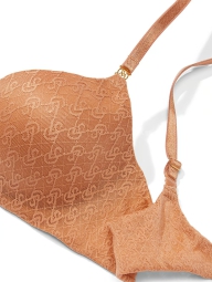 Вишуканий комплект білизни Victoria's Secret погруддя Push-Up та трусики тонг 1159828723 (Коричневий 32A/XS)