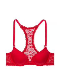 Женский комплект белья Victoria's Secret лиф и трусики бикини 1159828891 (Красный 38B/L)