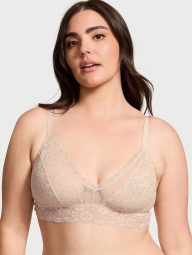 Шикарний комплект білизни Victoria's Secret бралетт та трусики тонг 1159828969 (Бежевий S)